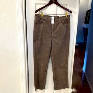 LOFT Taupe Corduroy Trousers